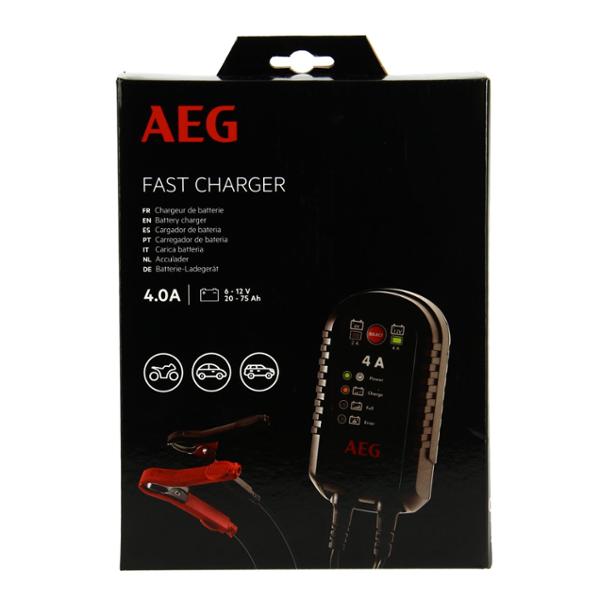 AEG carica-batteria elettronico 4A. 12V