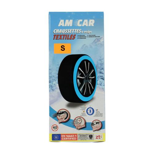 AMCAR Chaussettes neige Textile Homologuées, taille S