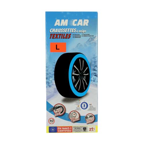 AMCAR Chaussettes neige Textile Homologuées, taille L