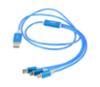 WRC Câble de Charge Téléphone Universel LED : Micro-USB, USB-C, Lightning