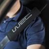 WRC 2 fourreaux de ceinture tissu noir brodé argent
