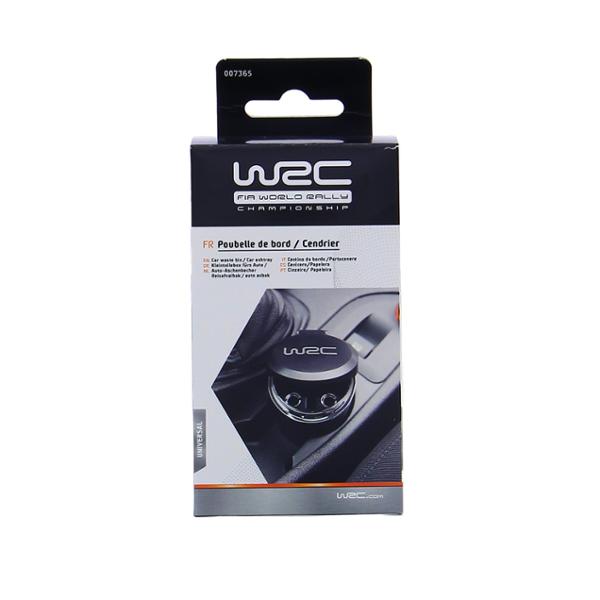 WRC poubelle de bord rigide noire contour chromé rangement voiture