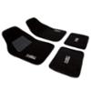 WRC 4 tapis de sol universels en moquette velour noir finition broderie argent
