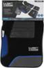 WRC 4 tapis de sol universels en moquette velour noir/bleu broderie argent