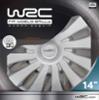 WRC scatola 4 copricerchi grigio metallizzato per tutte le ruote da 14 pollici