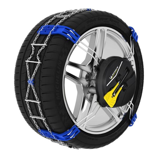 MICHELIN FAST GRIP Chaînes à neige à Montage Frontale n°90 - Véhicules Non Chaînables - Compatibles Systèmes ABS ESP - Tension Automatique - Montage en 2 Min - Adhérence Optimale sur Neige Verglas