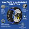 MICHELIN FAST GRIP Chaînes à neige à Montage Frontale n°100 - Véhicules Non Chaînables - Compatibles Systèmes ABS ESP - Tension Automatique - Montage en 2 Min - Adhérence Optimale sur Neige Verglas