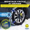 MICHELIN FAST GRIP Chaînes à neige à Montage Frontale n°100 - Véhicules Non Chaînables - Compatibles Systèmes ABS ESP - Tension Automatique - Montage en 2 Min - Adhérence Optimale sur Neige Verglas