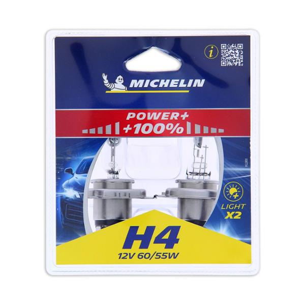 MICHELIN 2 Ampoules H4 POWER+80% 60/55W