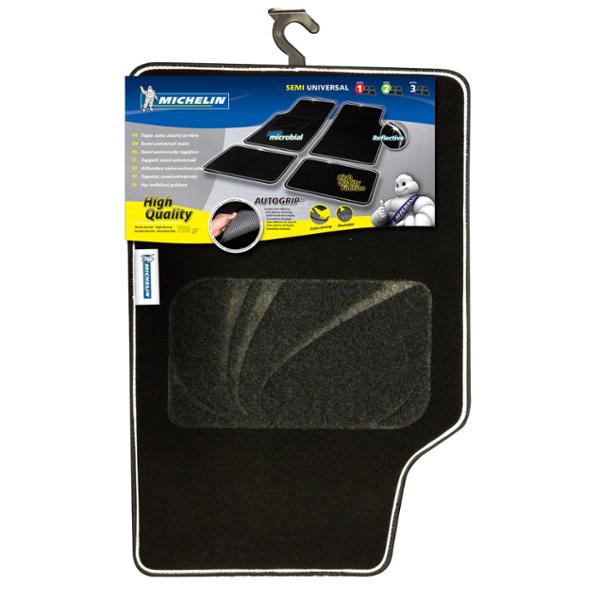 MICHELIN 4 tapis auto moquette T2 découpe semi-universelle
