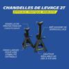 BLACK LINE - MICHELIN chandelles à crémaillère 2T hauteur 280 à 415mm