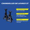 BLACK LINE - MICHELIN chandelles à crémaillère 2T hauteur 280 à 415mm