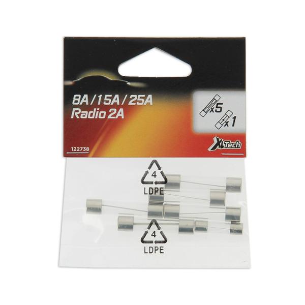 XLTECh 5 glass fuses + 1 radio