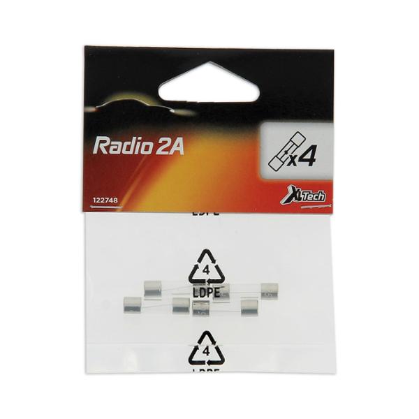 XLTECH 4 fuses for car radio 2A