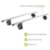 Green Valley 2 barres de toit Easy One Alu n°36