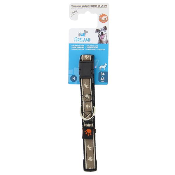 FIDELAMI Collier Chien, Validé par la SPA, motif exclusif, taille M