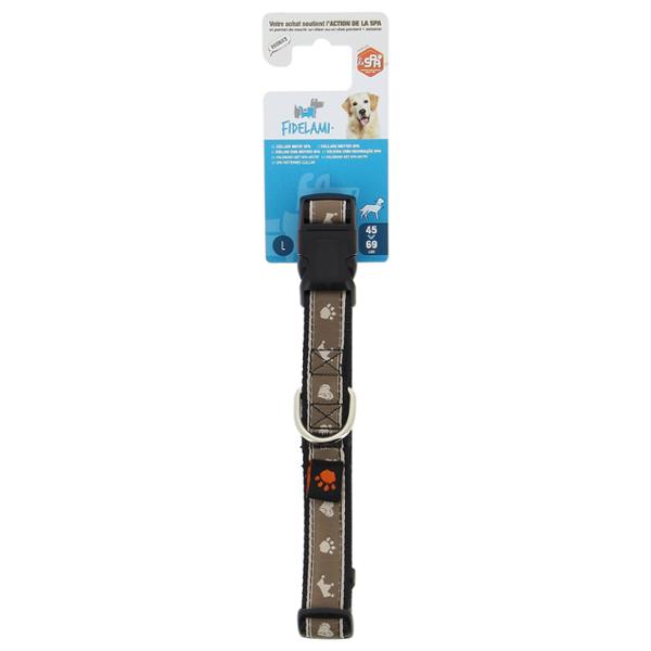 FIDELAMI Collier Chien, Validé par la SPA, motif exclusif, taille L