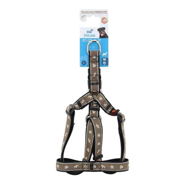 FIDELAMI Harnais Chien, motif SPA, taille L 59 > 84 cm