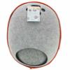 FIDELAMI Panier pour chat, Cocon semi-rigide en feutrine grise