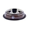 FIDELAMI Gamelle Inox Anti-Dérapant, Chien Chat, 22 x 6cm, Brun