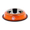 FIDELAMI Gamelle Inox Anti-Dérapant, Chien Chat, 26 x 6,5cm, Orange