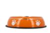 FIDELAMI Gamelle Inox Anti-Dérapant, Chien Chat, 26 x 6,5cm, Orange