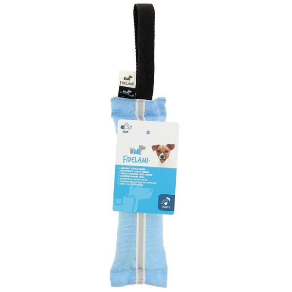 FIDELAMI Berlingot textile bleu jouet pour chien