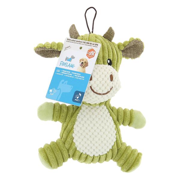 FIDELAMI Lili Doudou Vache jouet pour chien ou chiot