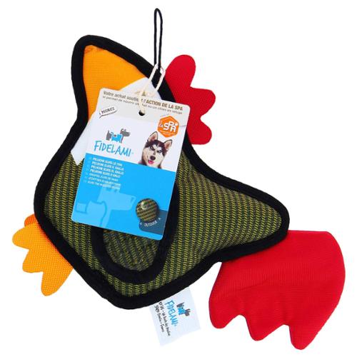 FIDELAMI Peluche Elvis le coq, grosse peluche pour chien