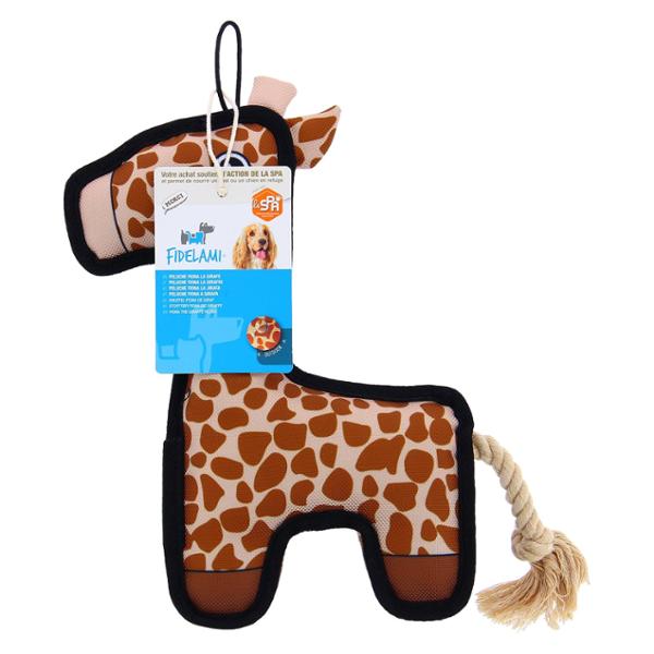 FIDELAMI Peluche Fiona la girafe, grosse peluche pour chien