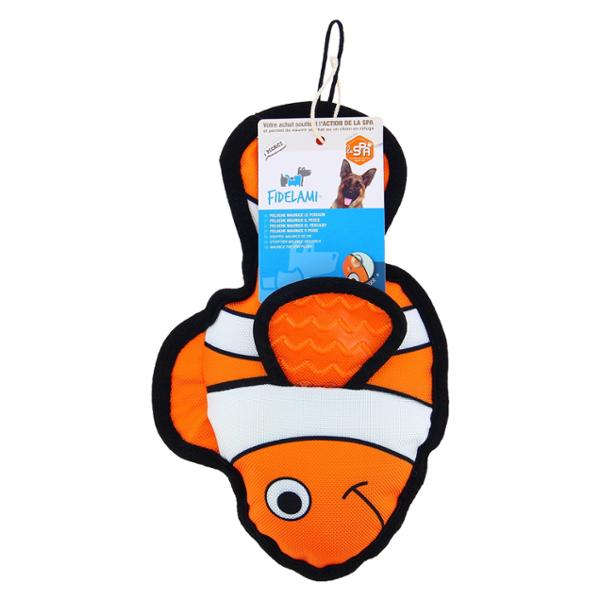 FIDELAMI Peluche Maurice le poisson clown, grosse peluche pour chien