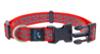 FIDELAMI Collier Réfléchissant Chien, Motif géométrique, Rouge, L 38 à 60 cm