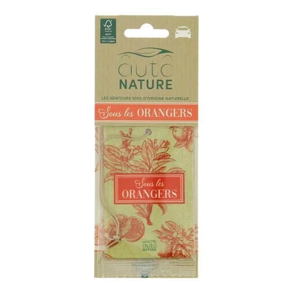AUTO NATURE scented card. Under the orange trees