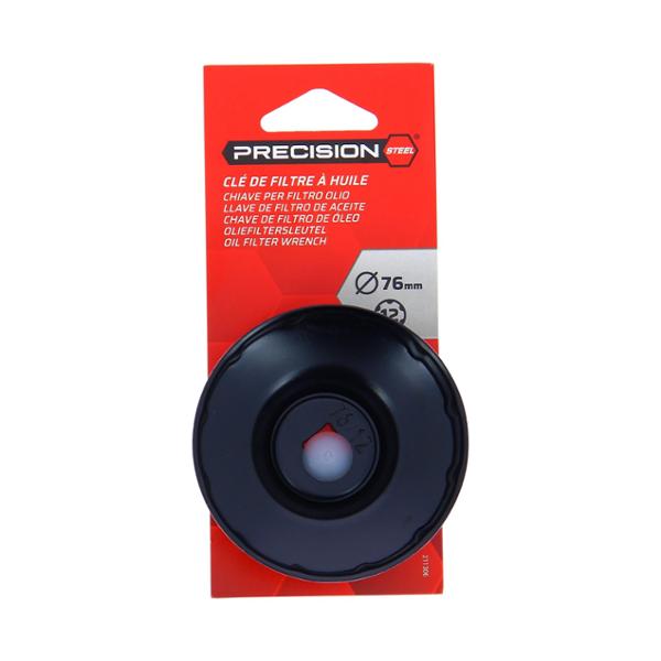 PRECISION STEEL Cloche Filtre à Huile, 76 mm, 12 pans