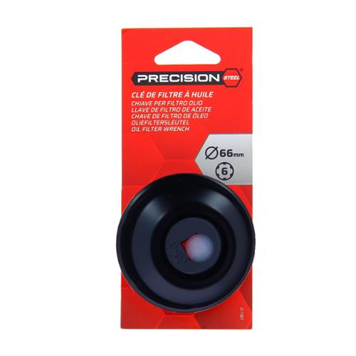 PRECISION STEEL Cloche Filtre à Huile, 66 mm, 6 pans
