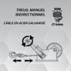 PRECISION STEEL Manual Hand Winch 540 kg, 10 m Galvanised Steel Cable, 2-Way