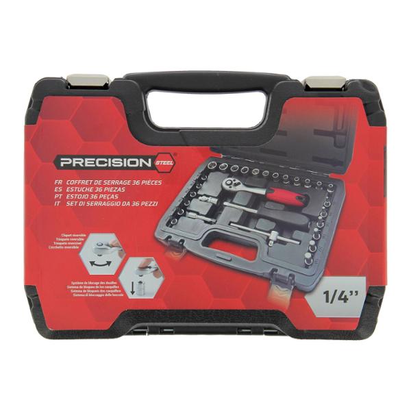 "PRECISION-STEEL tool kit 29Pcs 1/4""                                                                                                                                                                                                                                                                                                                                                                                                                                                                                                                                                                                                                                                                                                                                                                                                                                                                                                                                                                                                                                                                                                                                                                                                                                                                                                                                                                                                                                                                                                                                                                                                                                                                                                                                                                                                                                                                                                                                                                                                                                                                                                                                                                                                                                                                                                                                                                                                                                                                                                                                                                                                                                                                                                                                                                                                                                                                                                                                                                                                                                                                                                                                                                                                                                                                                                                                                                                                                                                                                                                                                                                                                                                                                                                                                                                                                                                                                                                                                                                                                                                                                                                                                                                                                                                                                                                                                                                                                                                                                                                                                                                                                                                                                                                                                                                                                                                                                                                                                                                                                                                                                                                                                 "