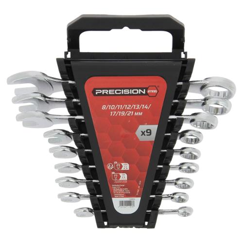 PRECISION-STEEL 9pcs combination wrench set 8-21mm