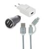 Kit chargeurs de voyage 3 pièces universel + IPhone