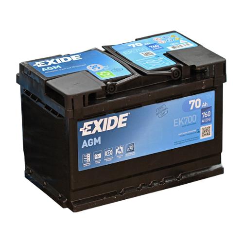 EXIDE EK700 BATTERIE VOITURE STOP&START 70Ah 760A AGM  L03