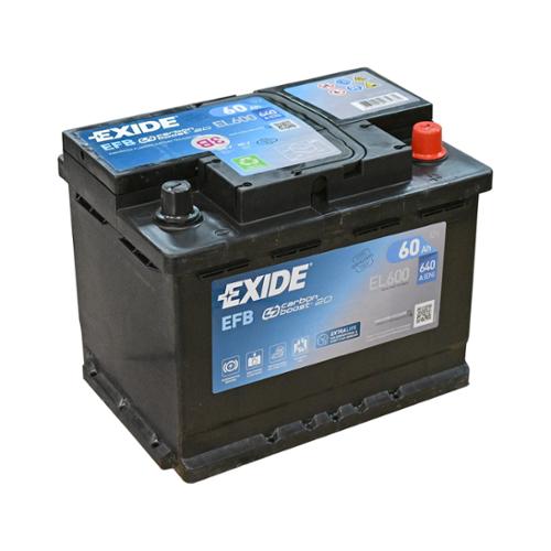 EXIDE EL600 BATTERIE VOITURE STOP&START 60A 640Ah EFB L02