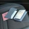 PORTE PAPIERS CARBONE GRIS FONCE