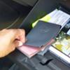 PORTE PAPIERS CARBONE GRIS FONCE