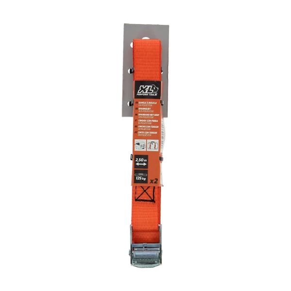 XLPT 2 25mm straps with self-lock buckle. 2,50m