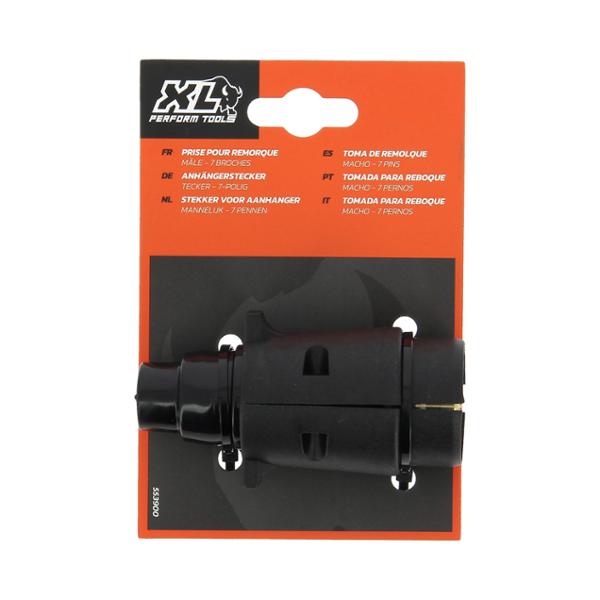 XL Perform Tool 553900 Spina maschio a 7 poli per rimorchio in plastica, 12 V