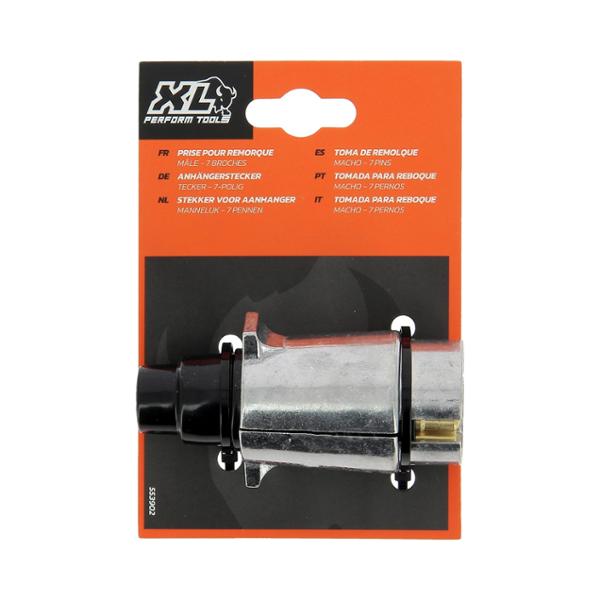 XL Perform Tool 553902 7-Pin Male Metal Trailer Plug, 12 V