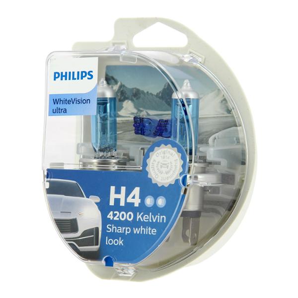 PHILIPS WhiteVision ultra 2 H4 12V 60/55W + 2 W5W
