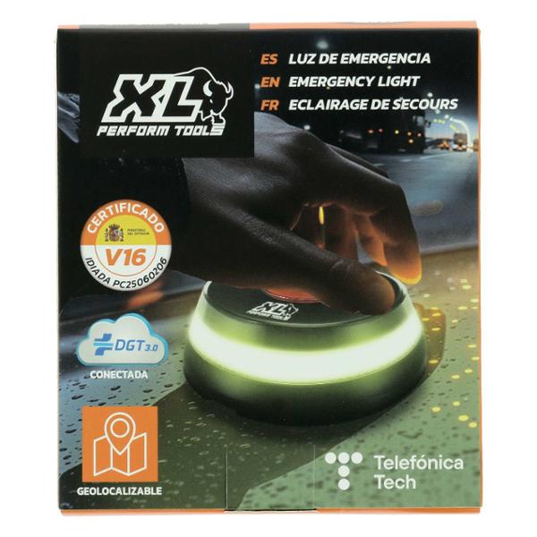 XLPT Eclairage de secours V16 connecté avec géolocalisation, homologué DGT 3.0