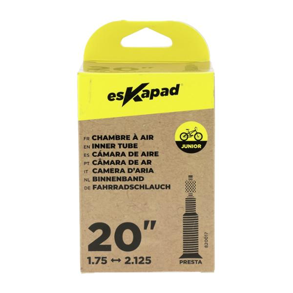 esKapad Chambre A Air  20 pouces x1,75 à 2,125 Valve Presta, Vélo Junior