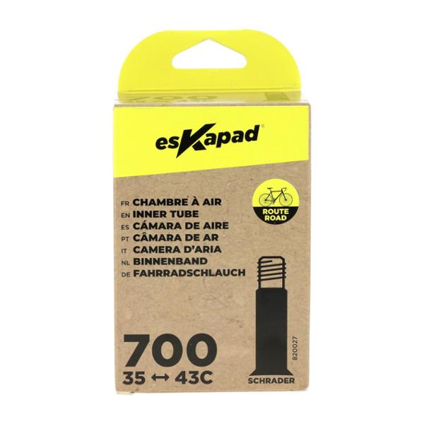 esKapad Chambre A Air Velo de Route 700x35/43C Valve Schrader